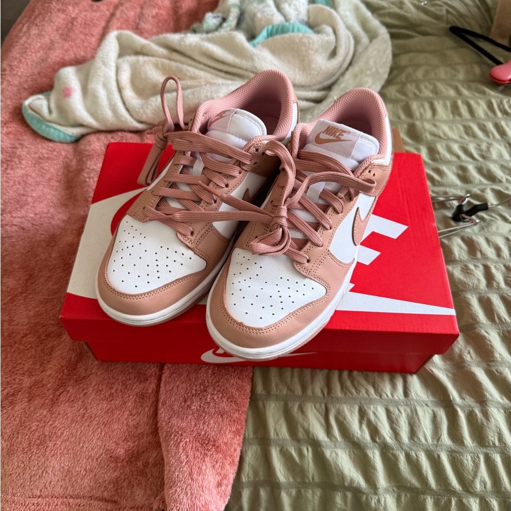 Nike Women's Blush and White Sneakers